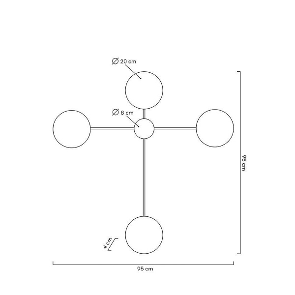 Lampa ścienna SHADOW 4 czarna - Moosee